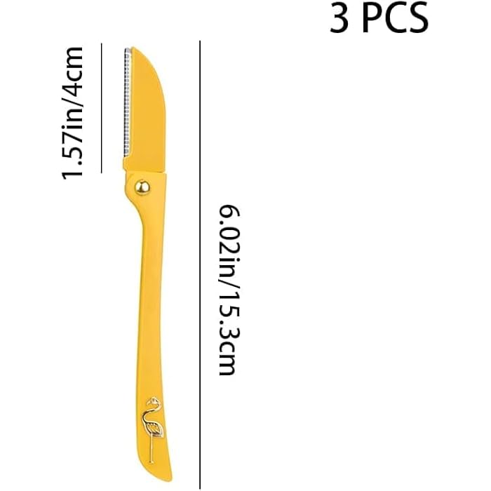 Eyebrow Razors Foldable Facial Hair Trimmers Multipurpose Shaver Razors for Women and Men Eyebrow Face Hair - Image 2